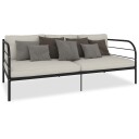 vidaXL Ramme til dagseng svart metall 90x200 cm