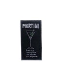 Veggskilt Martini med oppskrift - 30 x 60 cm - Stilig metall til hjemmebaren
