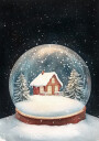 Snow Town Globe Plakat Plakat / 30x40cm