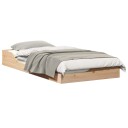  Gulvbedramme Brun 90 x 190 cm Massiv furu tre