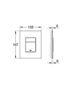 Grohe Skate Cosmopolitan betjeningsplate med glass, stor, da Vinci satin