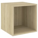 vidaXL Veggskap sonoma eik 37x37x37 cm sponplate