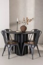 Venture Home   Spisegruppe Olivia med 4 stk stoler Tempe   Svart