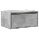  Vegghengt nattbord med LED-lys betonggrå 8721158663306