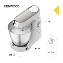 Kenwood Titanium Chef XL Kjøkkenmaskin med innebygget vekt 1200W 7L Hvit