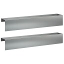 vidaXL Kantprofil til hage 2 stk. 100 x 20 x 15 cm Galvanisert stål