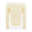 Polo Ralph Lauren Cable-Knit Cotton V-Neck Sweater - Cream - L