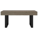 vidaXL Salongbord grå og svart 90x45x40 cm MDF og jern