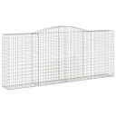 vidaXL Gabionkurver buede 2 stk 400x50x160/180 cm galvanisert jern