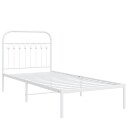 Sengeramme i metall med hodegavl hvit 90x190 cm 8721102645303