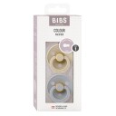 BIBS Pacifier Colour Latex Vanilla/Cloud Size 1 2pcs