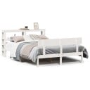  Sengeramme uten madrass hvit 150x200 cm heltre furu 3305803