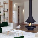 Eva 992 gaz frittstående gasspeis med 360 grader glass