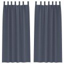  Gardiner med gardiner 2 pcs Antrasitt Polyester