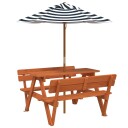  Piknikbord for 4 barn med parasoll heltre gran
