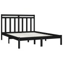 vidaXL Sengeramme svart heltre 150x200 cm 5FT King Size 8720287040019