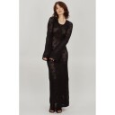 Chantelle Dress Black XS Crochet look maxi dress