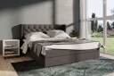 Select No 6 Komplett Sengepakke 210x210 Fast/Medium Watergel Mørkegrå/Metallben