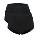 Bye Bra - Shapingtruse Smooth Essentials Mid Waist Brief - light support 2-pakning - Svart