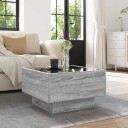  Salongbord med LED grå sonoma 50x50x30 cm konstruert tre 847509