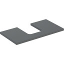 GEBERIT ONE bordplate 750x470x30mm utskjæring i midten for høy kompakt kum