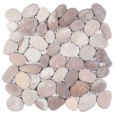 vidaXL Pebble Fliser Beige og lys rosa 30 x 30 cm Elvestein