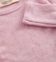 MarMar Body I/e - Ull - Benedikte - Soft Berry m. Hullmønster - MarMar - 68 - Langermet Body - Rosa - 62