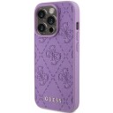 Guess 4G Stempel Lærveske til iPhone 15 Pro - Lilla