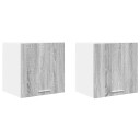 Hengende skap Riga 2 pcs Grå Sonoma og hvit 40 x 31 x 40 cm