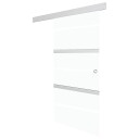 vidaXL Skyvedør med myke dørstopper ESG-glass og aluminium 90x205 cm