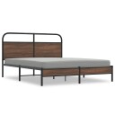  Sengeramme uten madrass brun eik 150x200 cm konstruert tre 8721158565600