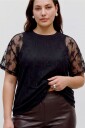 Vero Moda Curve   Topp Vmcnikita S/S O Neck Top Jrs Btq Fr   Svart