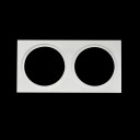 Hide A Lite 7470046 Dekorramme Ø 85 mm hvit II: for 2 armaturer Belysning