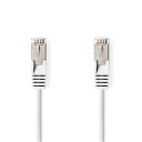 Nedis Cat6a Nettverkskabel Sf/utp RJ45 Han 7.50 M Rund PVC Hvit Stikkord