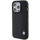 BMW Skinnmobildeksel med blå prikker til iPhone 15 Pro Max - Svart