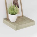 vidaXL Flytende vegghylle eik 23x23,5x3,8 cm MDF