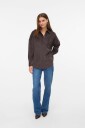 Vero Moda   Manchester skjorte vmSanne Courderoy LS Shirt Wvn GA N   Brun