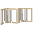 Vidaxl Foldbar Hundegitter Med Stativer 4 Stk. Sonoma Eik 321 cm