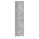 vidaXL Highboard betonggrå 34,5x34x180 cm konstruert tre 8720845498511
