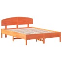  Sengeramme med hodegavl voksbrun 120x200 cm heltre furu 8721012243255