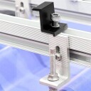 Endeklemme i aluminium - 30 mm brakett for solcellepaneler 10-pk