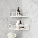 Umbra Cubiko Hjørne Dusjhylle 2 pk Hvit