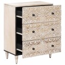 vidaXL Oppbevaringssideboard Hvit 60 x 33,5 x 75 cm Massiv mango tre