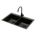 Lavabo Saturn 86 Kjøkkenvask 860x510x200 mm, Sort