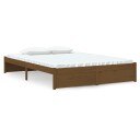 vidaXL Sengeramme honningbrun heltre 140x190 cm