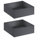 vidaXL Hageblomsterpotte 2 stk. Antrasitt 60 x 60 x 20 cm