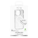 Puro Lite Mag Pro Magsafe-deksel for iPhone 15 Pro Transparent/Hvit