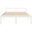 vidaXL Sengeramme hvit heltre furu 160x200 cm