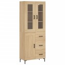 vidaXL Highboard sonoma eik 69,5x34x180 cm konstruert tre 8720845480820