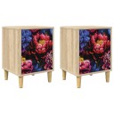 vidaXL Nattbordskap KIEL 2 stk. Sonoma eik 36 x 33 x 50 cm
